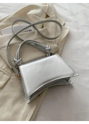 1pc New All Match Fashion Simple And Beautiful Solid Color Handbag Shoulder Crossbody Small Square Bag For Girls Cute Dopamine Mini Wallet Lipstick Bag For Girls Small Fragrance Style Princess Handbag