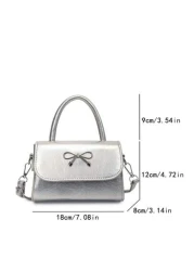 A Mini Casual Versatile Fashionable And Simple Cross Body Bag With A Diamond Shaped Bow Lipstick Suitable For Daily Use Going Out Shopping Dating Coin Purse That Can Be Worn On One Shoulder Or Across