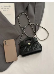 حقيبة يد صغيرة مبطنة جديدة، حقيبة كروس جسم صغيرة بألوان متباينة، حقيبة مخلب أحمر الشفاه، حقيبة مسائية صغيرة