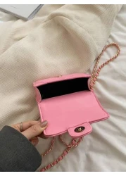 New Fashionable Mini Square Handbag With Embroidered Design