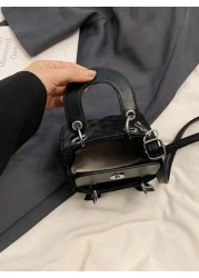 New Embroidered Strap European Style Pendant Handbag Crossbody Bag Mini Square Purse