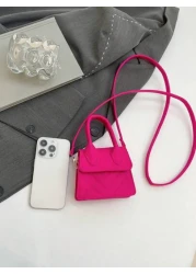 1 Piece Of Magnet Closure Fashionable Diamond Grid Mini Candy Color Handbag Niche Design Highly Attractive Versatile Adjustable Shoulder Strap Shoulder Messenger Bag Suitable For Teenagers To Travel S