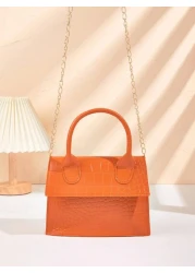 حقيبة يد للبنات بنمط التمساح وحزام سلسلة للكتف ،مثالية للاستخدام اليومي و الحفلات وهدايا عيد الأم