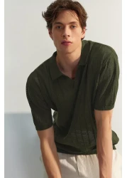  Collection تي شيرت كاكي بأكمام قصيرة ورقبة بولو - إصدار محدود TMNSS23PO00024