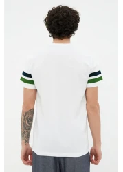  Collection College Printed White Cotton T-Shirt - Regular Fit TMNSS20TS1836