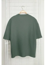  Collection Oversize Cut Waffle T-Shirt - Textured Short Sleeve Tmnss22Ts00049