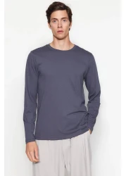  Collection Anthracite-Beige-White Slim/Slim Fit 3 Pack 100% Long Sleeve T-Shirts Tmnaw21Ts0197