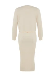  Collection Knitwear Basic Stone Midi Dress - Twoss23El00738