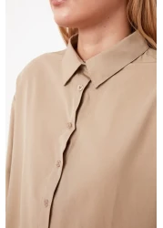  Collection Mink Loose Fit Cotton Woven Shirt TWOAW20GO0107