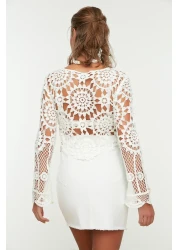  Collection Ecru Crop Knitwear Look Beach Blouse Tbess20Bz0572